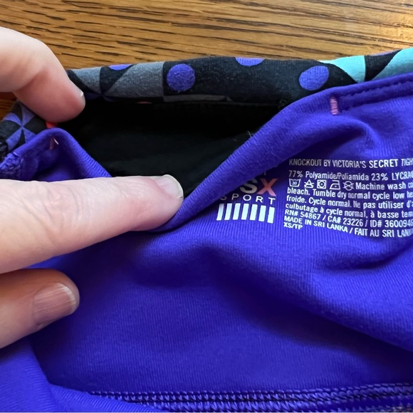 ⭐️ Victoria's Secret | VSK Sport Purple Collant Knockout Tight Leggings Size XS - Picture 7 of 8